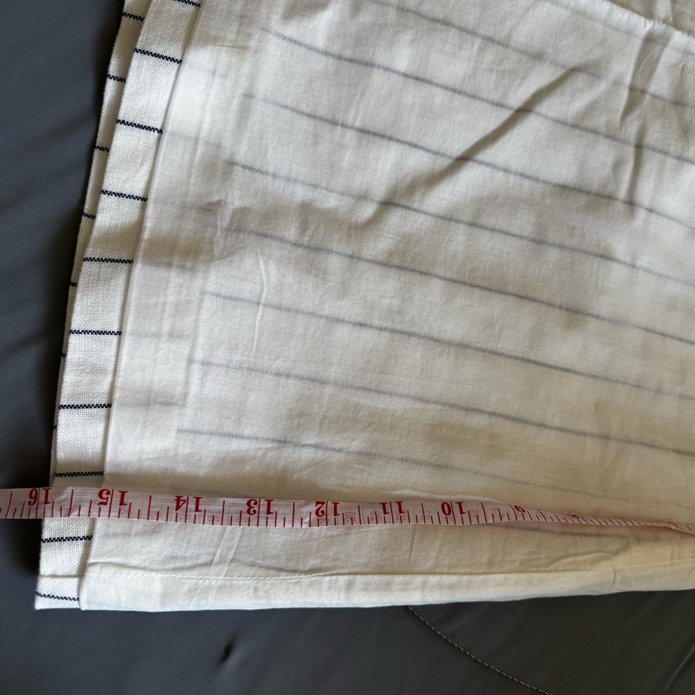NWT GAP White / Cream Linen & Cotton Mini Skirt with Blue Pinstripes, Size 4 - Picture 12 of 12